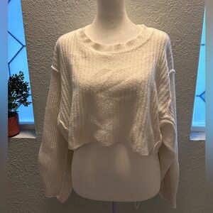 Altar'd State Ivory Ribbed Sweater